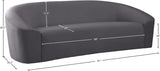 Riley Velvet Sofa - Modern Comfort with Sleek Design, Perfect for Living Rooms and Cozy Spaces