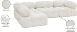 Ames Boucle Fabric Sectional Sofa - Modern Modular Design for Stylish Living Room Transformations