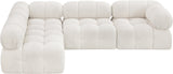 Ames Boucle Fabric Sectional Sofa - Modern Modular Design for Stylish Living Room Transformations