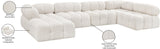 Ames Boucle Fabric Sectional - Modern Modular Elegance for Stylish Living Room Transformations