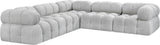 Ames Boucle Fabric Sectional - Modern, Stylish Modular Sofa to Elevate Your Living Space Elegance