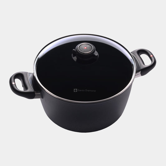 HD Nonstick Stock Pot with Glass Lid | Made in Switzerland