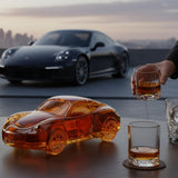 Car Whiskey Decanter 8.5oz, Nascr Porsche Coupe Sports