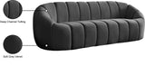 Elijah Modern Velvet Sofa with Deep Channel Tufting - Luxurious Comfort for Contemporary Spaces