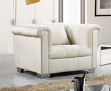 Kayla Contemporary Chair with Stylish Velvet Upholstery and Sleek Chrome Legs - Perfect for Any Home