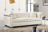 Kayla Velvet Contemporary Sofa – Luxurious Design with Chrome Legs & Cozy Pillows for Your Living Space