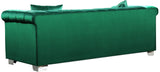 Kayla Velvet Loveseat - Chic Contemporary Design with Stylish Chrome Legs and Plush Throw Pillows