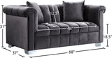 Kayla Velvet Loveseat - Chic Contemporary Design with Stylish Chrome Legs and Plush Throw Pillows