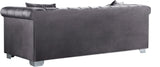 Kayla Velvet Loveseat - Chic Contemporary Design with Stylish Chrome Legs and Plush Throw Pillows