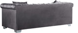 Kayla Velvet Contemporary Sofa – Luxurious Design with Chrome Legs & Cozy Pillows for Your Living Space