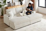 ZYLO 84" Loveseat with 2 Ottomans