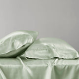 Wrinkle-Free Solid Satin Luxury Sheet Set, Sage