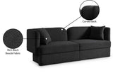 Marcel Contemporary Sofa with Curved Back Design, Plush Comfort, and Elegant Boucle Fabric Finish