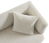 Marcel Contemporary Sofa with Curved Back Design, Plush Comfort, and Elegant Boucle Fabric Finish