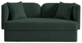 Marcel Contemporary Loveseat with Curved Back, Plush Comfort, and Stylish Modern Design for Living Rooms