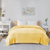 All-Season Oversized Plush Bedding Blanket, Yellow