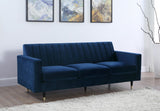 Lola Contemporary Sofa - Stylish Channel Tufted Design with Elegant Black Legs and Gold Tips