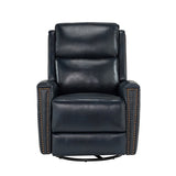 Aniceta 30.31" Wide Genuine Leather Swivel Rocker Glider Recliner