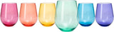 European Style Crystal, Stemless Wine Glasses, 15oz