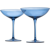 Champagne Coupes 12oz - (2, Cobalt Blue)