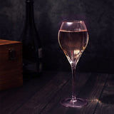 Paris Collection Crystal Pink Balloon Wine Glasses, 14 oz Set of 4