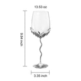 Silver Bat Wine Glasses Set of 2 Gothic Goblet Pair