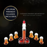 Decanter Set with Glasses, Decanter -17oz-, Shot Glasses -3oz