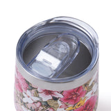 Pink Floral Bouquet Wine Tumbler 10 oz