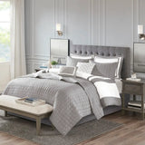 Wholesale Border 8-Piece Comforter and Coverlet Set, Grey