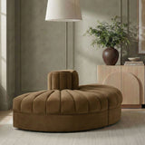 Rummi - Velvet Performance Fabric Upholstered 2 Piece Rounded Modular Loveseat