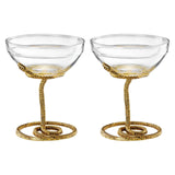 Snake Serpent Cocktail Glasses - 2 Set