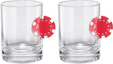Poker Chip Whiskey & Wine Glasses | Set of 2 (20 OZ)