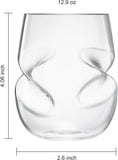 Khen Unbreakable Aerating Stemless Wine Glasses Set of 2-13 oz Clear Glass