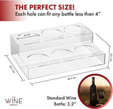 Acrylic Bottle Holder, Coffee Syrup Rack Display Case | 2-Tiered 6 Bottle