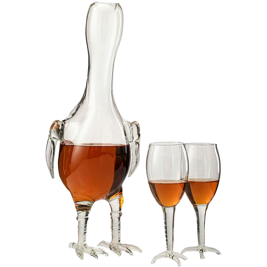 Cock - Chicken Decanter 500ml Whiskey and Wine Decanter Set