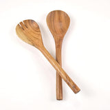 Handmade Acacia Wood Salad Servers - Spoon & Fork Set