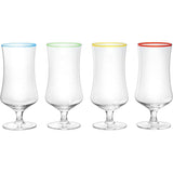Set of 4 Pina Colada Hurricane Glasses 14oz