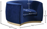 Julian Velvet Chair - Luxurious Curved Design with Gold Stainless Steel Base for Modern Elegance