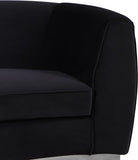 Julian Velvet Chair - Luxurious Curved Design with Gold Stainless Steel Base for Modern Elegance