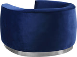 Julian Velvet Chair - Luxurious Curved Design with Gold Stainless Steel Base for Modern Elegance