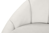 Shelly Velvet Contemporary Chair - Elegant Shell Design with Brushed Gold Base for Modern Spaces