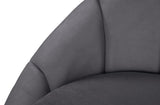 Shelly Velvet Contemporary Chair - Elegant Shell Design with Brushed Gold Base for Modern Spaces