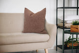 24 x 24 Pillow Panama Chocolate - Down Alternative Insert