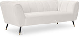 Beaumont Velvet Sofa - Luxurious Black Upholstery with Gold-Tipped Legs & Deep Tufted Comfort Design