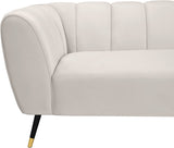 Beaumont Velvet Sofa - Luxurious Black Upholstery with Gold-Tipped Legs & Deep Tufted Comfort Design