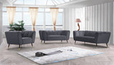 Beaumont Velvet Sofa - Luxurious Black Upholstery with Gold-Tipped Legs & Deep Tufted Comfort Design