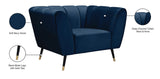 Beaumont Velvet Modern Chair – Luxurious Black Upholstery with Gold-Tipped Legs & Deep Tufting Comfort