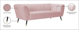 Beaumont Velvet Sofa - Luxurious Black Upholstery with Gold-Tipped Legs & Deep Tufted Comfort Design