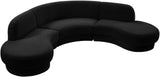 Rosa Velvet Three-Piece Sectional Sofa – Stylish Comfort for Modern Living Rooms and Spaces