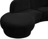 Rosa Velvet Three-Piece Sectional Sofa – Stylish Comfort for Modern Living Rooms and Spaces